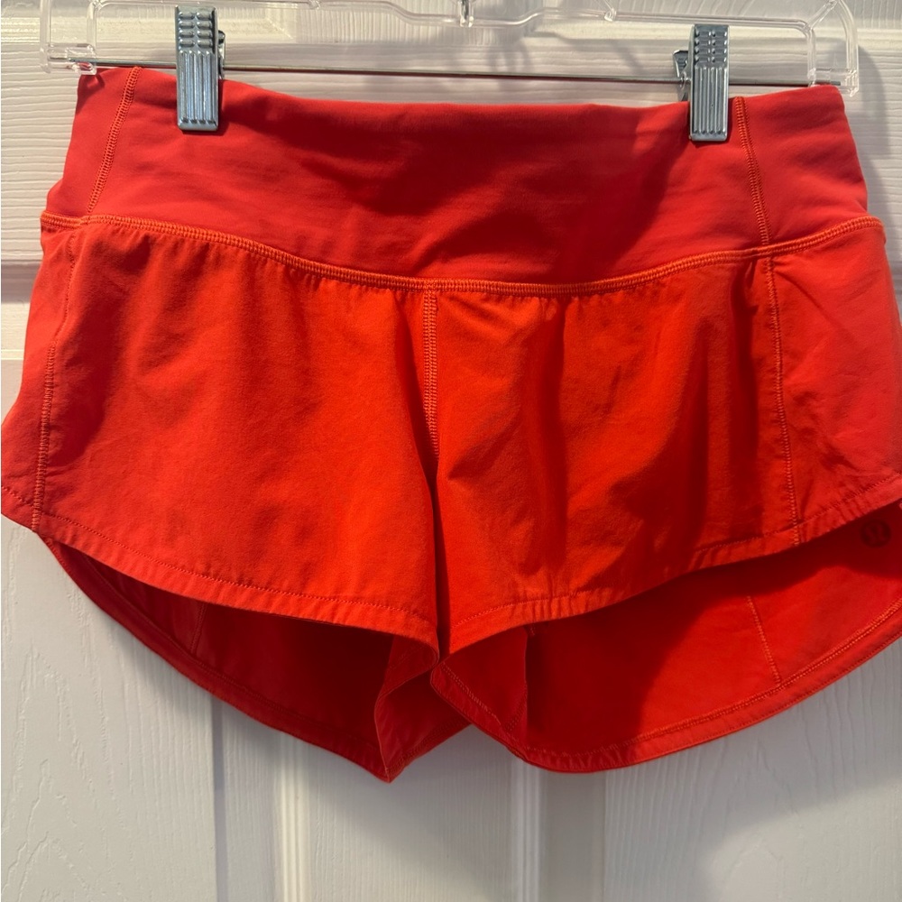 lululemon athletica Bright Red/orange Women's Athletic Shorts